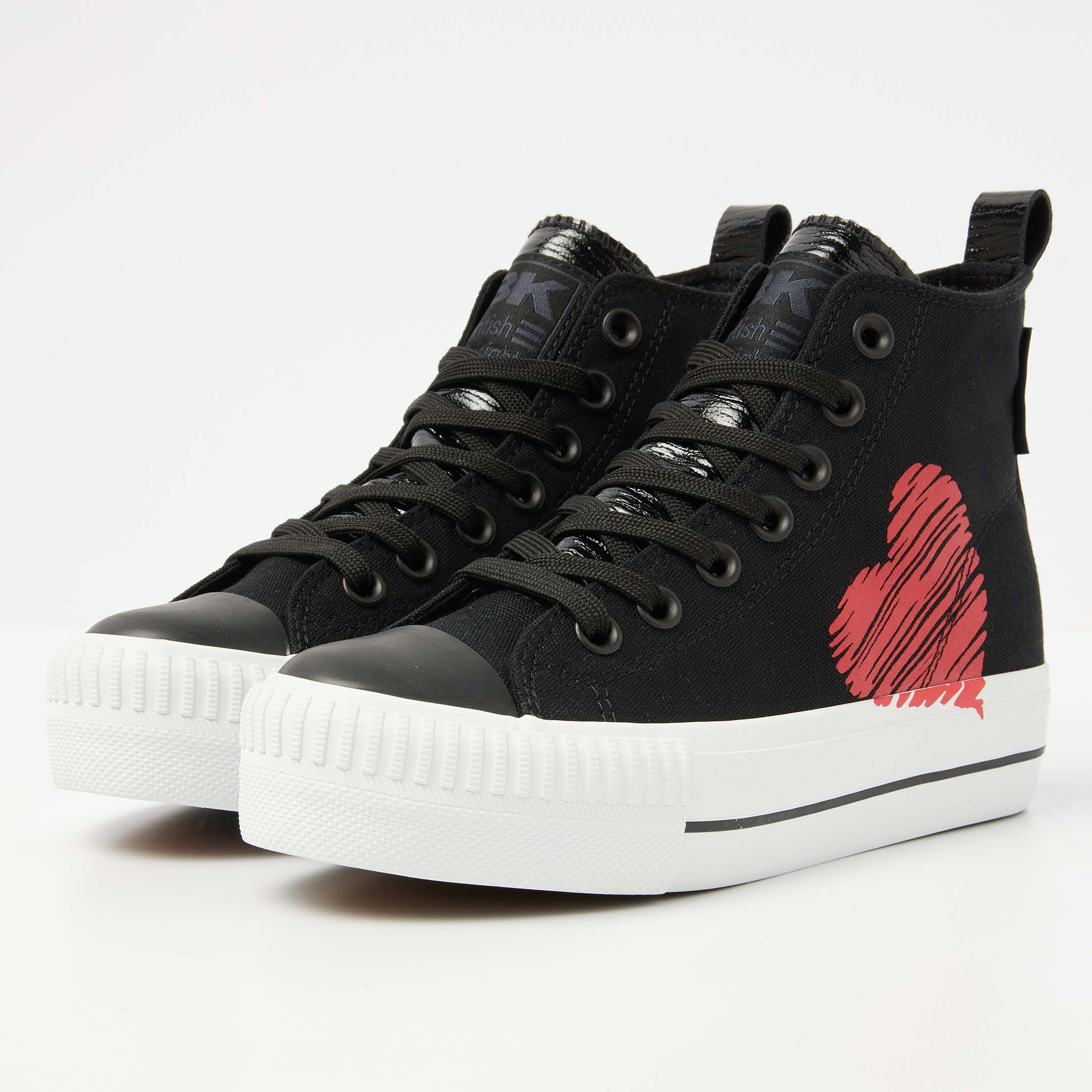 British Knights Sneaker Front view  B54-3713-01 KAYA MID HIGH-TOP FEMALE