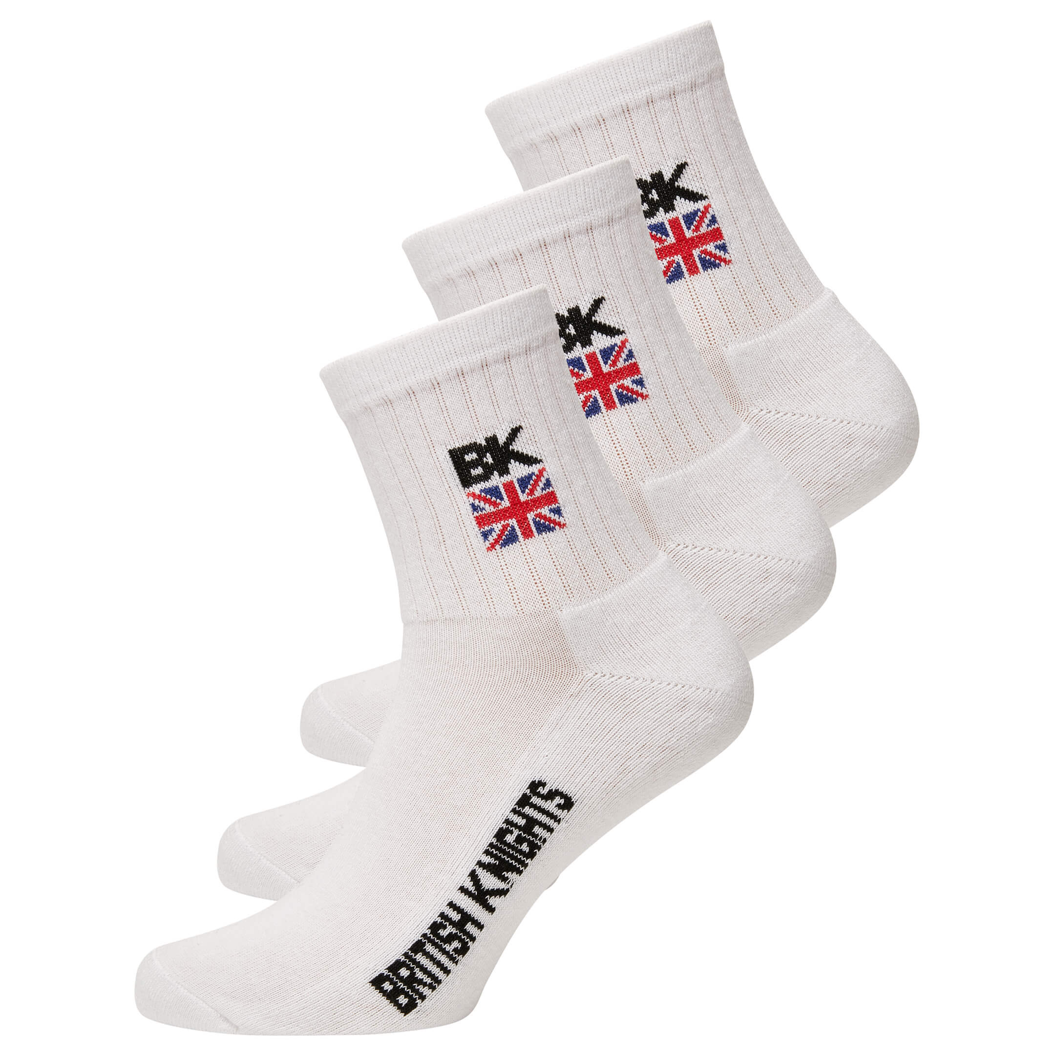 British Knights Sneaker Left view  BB44-5161-P3-02 3 PACK BIKER SOCKS UNISEX UNISEX