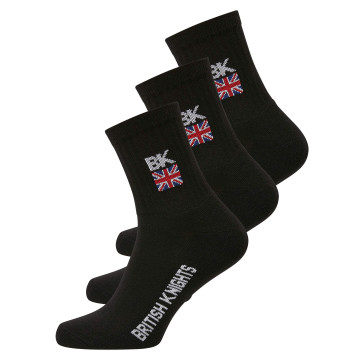  ALT Left view  BB44-5161-P3-01 3 PACK BIKER SOCKS UNISEX UNISEX