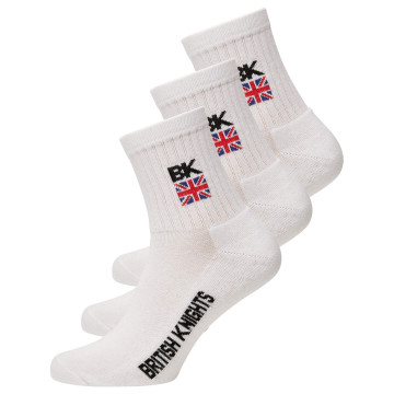  ALT Left view  BB44-5161-P3-02 3 PACK BIKER SOCKS UNISEX UNISEX